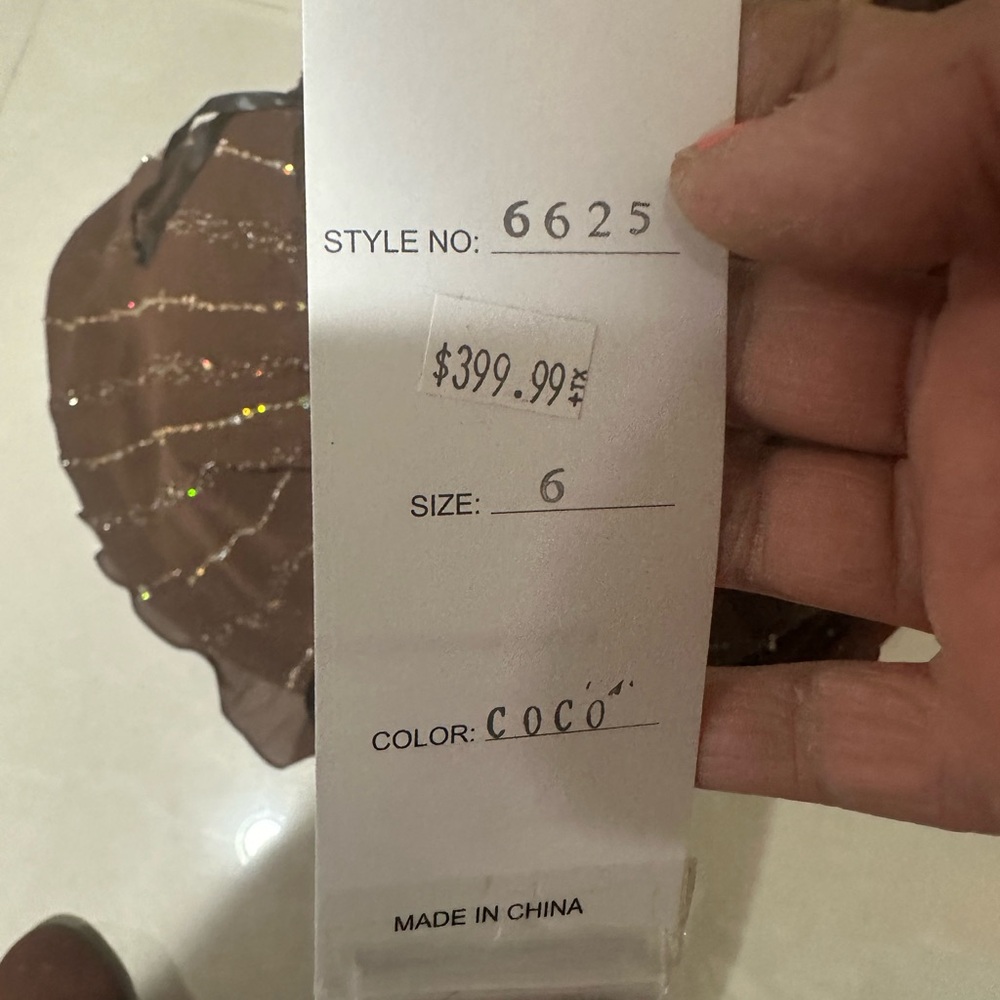 Brown Dress with Gold Accents